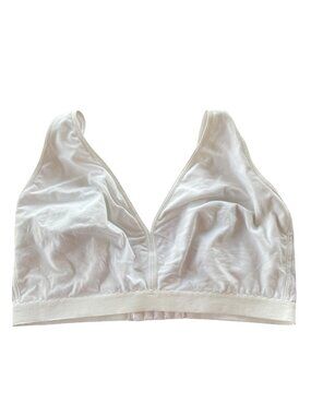Bestform Unlined Wirefree Bra White Sz 40DD Cotton